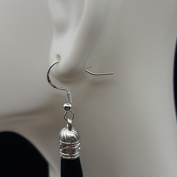 NWT 4 Pack Handmade Giadasio Fringe Silver Plated Dangle Earring Necklace Set - Picture 4 of 9